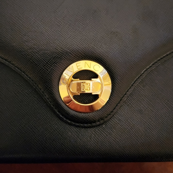 Vintage Givenchy Black Leather Top Handle Purse - Picture 5 of 8